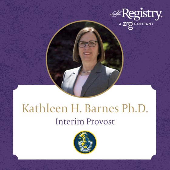 Best of luck to Registry Member Kathleen H. Barnes, PhD. as she continues her role as Interim Provost at Neumann University.