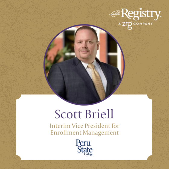 Congratulations to Registry Member Scott Briell for his placement as Interim Vice President for Peru State College.